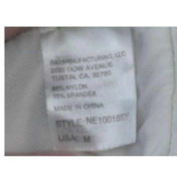 Swim Tankini Top Only Adjustable Strap Padded Bra Black & Cream Stripes Size Med - Picture 5 of 7